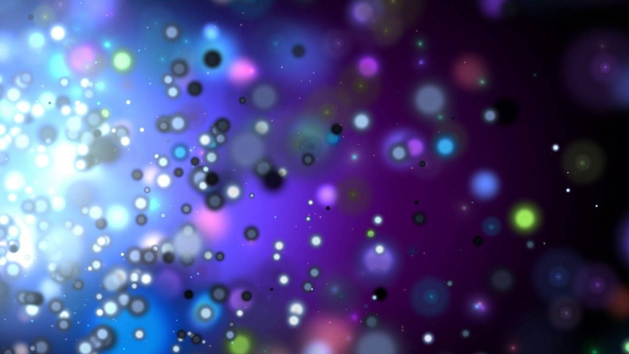 Animated black and white colored dots on purple background, HD wallpaper.