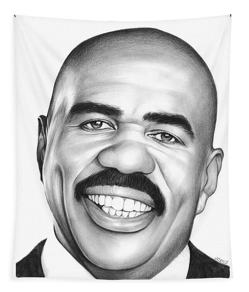Black And White Face Of Steve Harvey Phone Picture