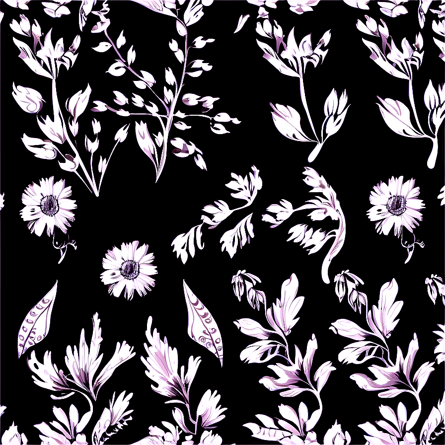 Black And White Floral Pattern Png 92 PNG