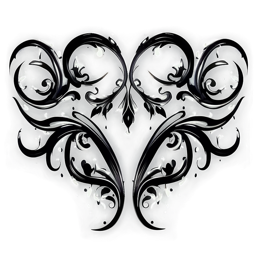 Black And White Flourish Png 4 PNG