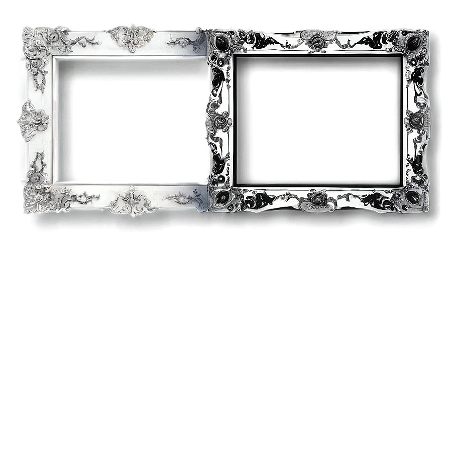 Black And White Frame Design Png Het35 PNG