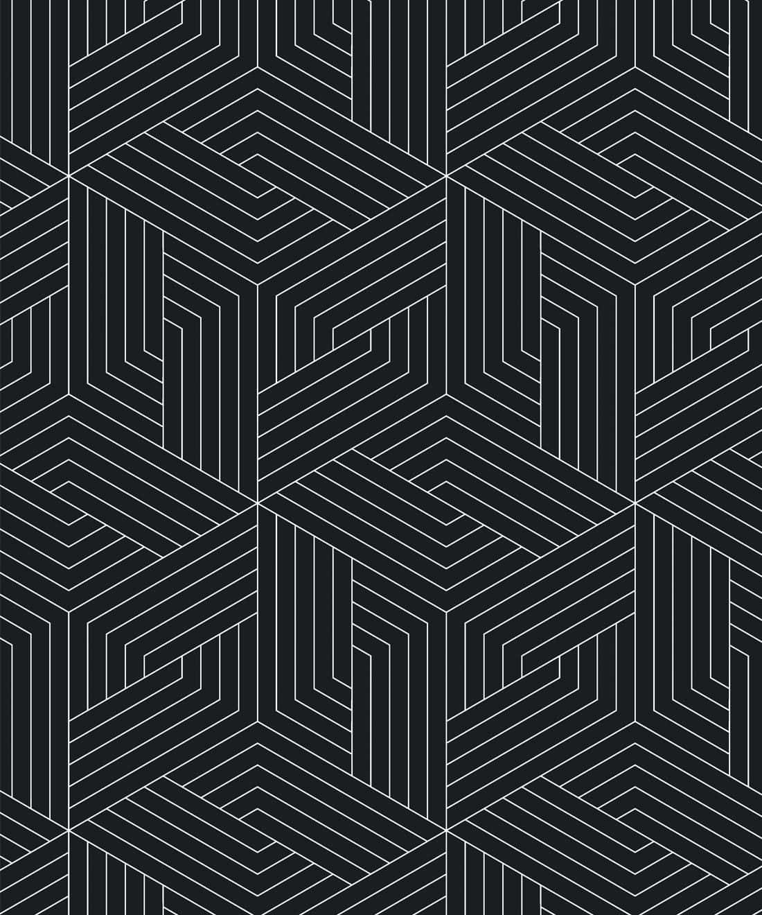 Black and White Geometric Pattern Wallpaper Wallpaper