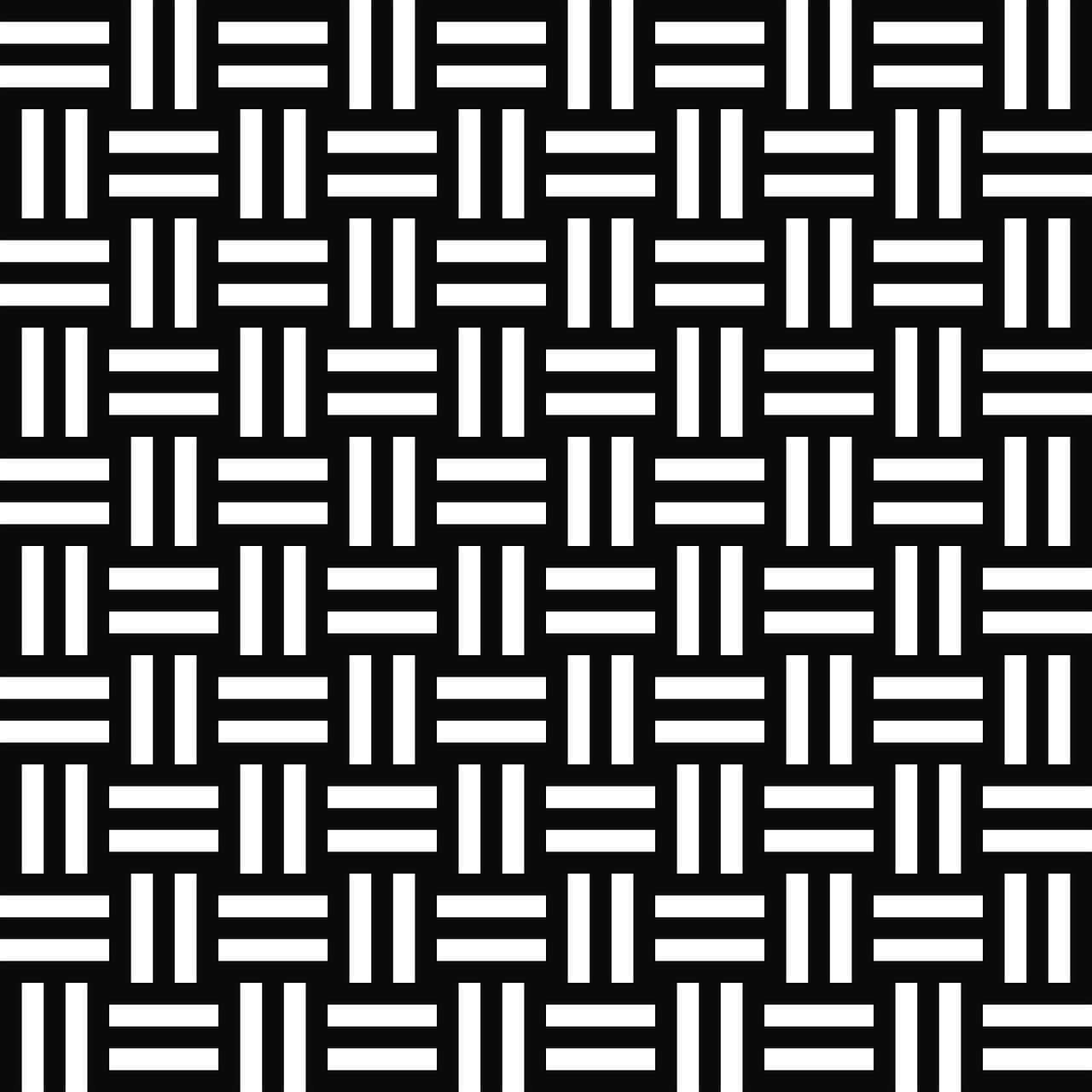 Captivating Black and White Geometric Pattern Wallpaper