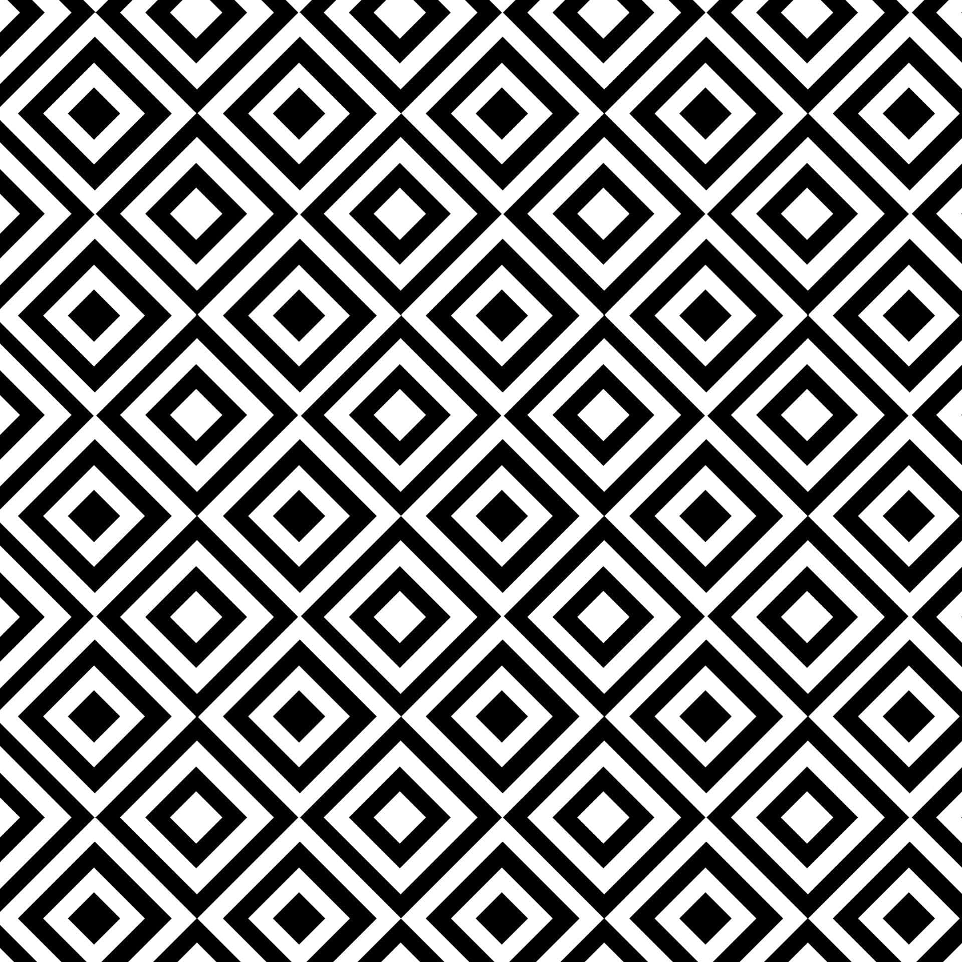 Mesmerizing Black and White Geometric Pattern Wallpaper