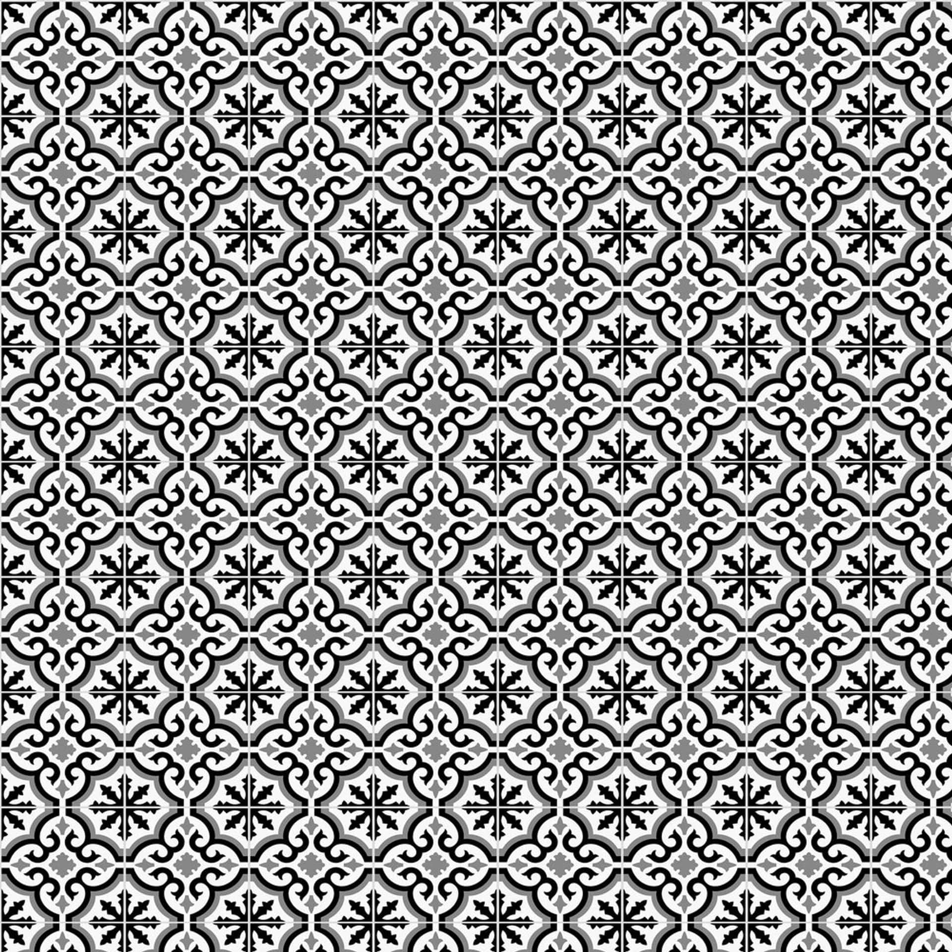 Captivating Black and White Geometric Design Wallpaper