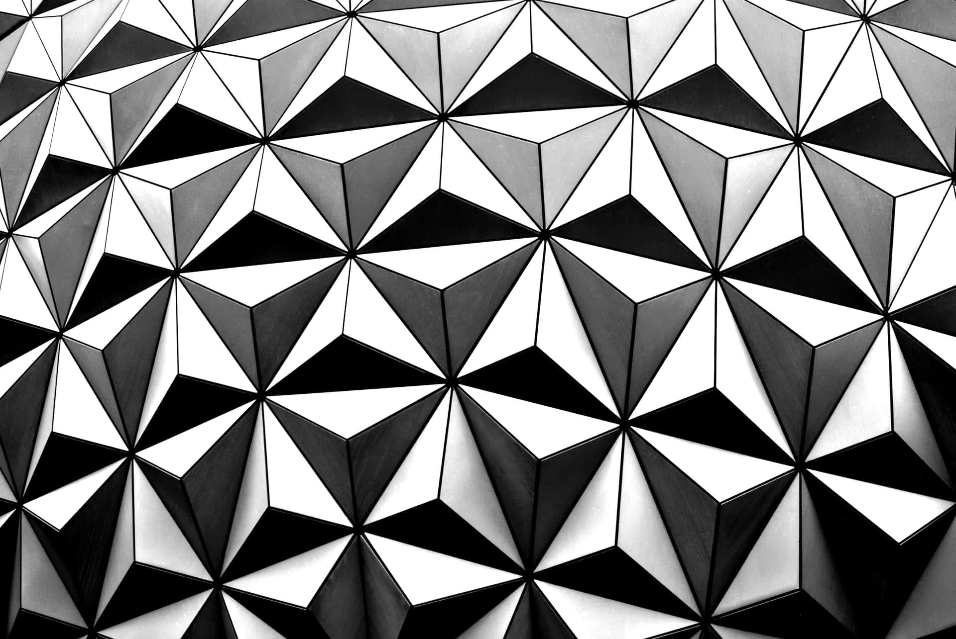 Intricate Black and White Geometric Pattern Wallpaper