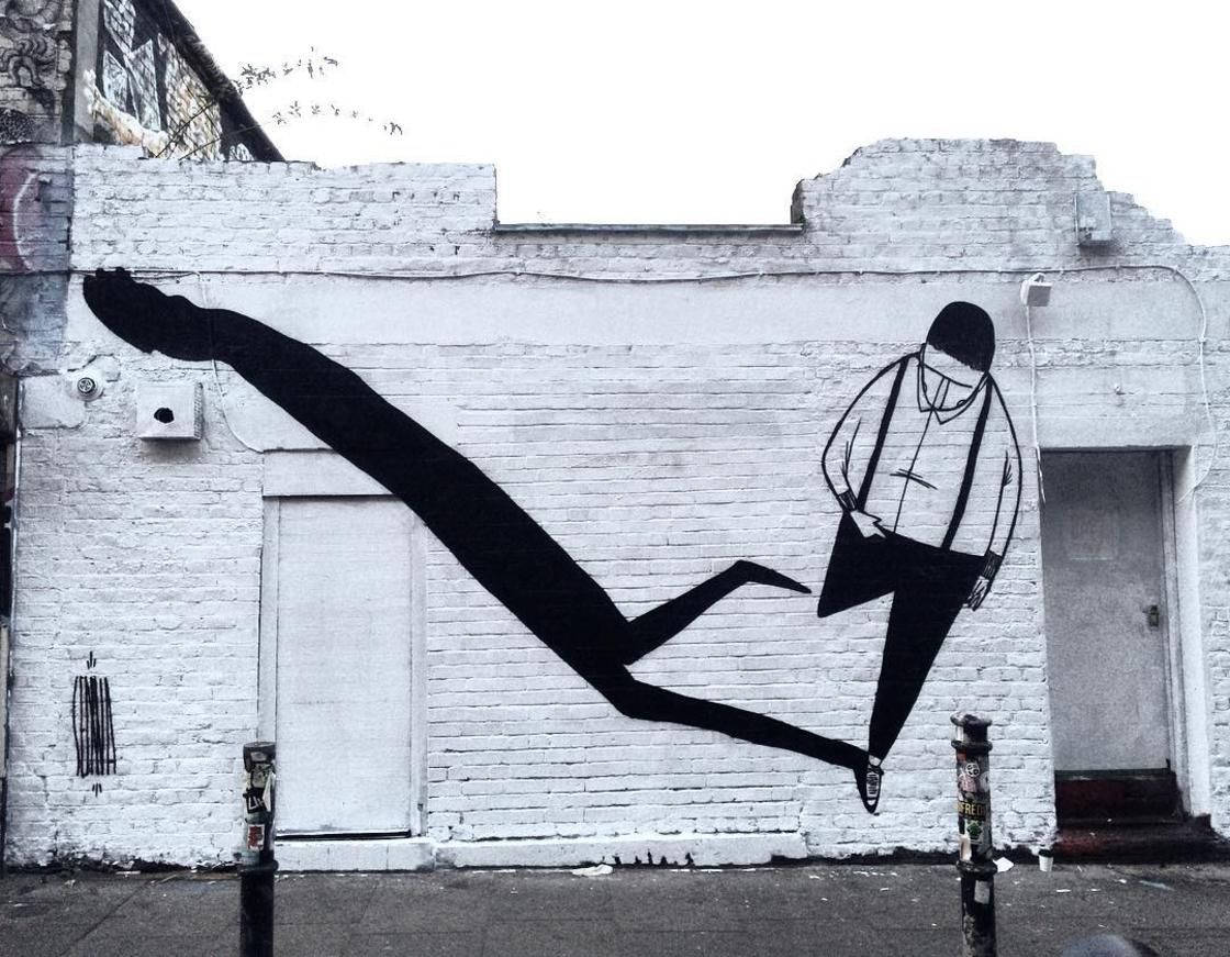 Black And White Graffiti By Alex Senna Wallpaper
