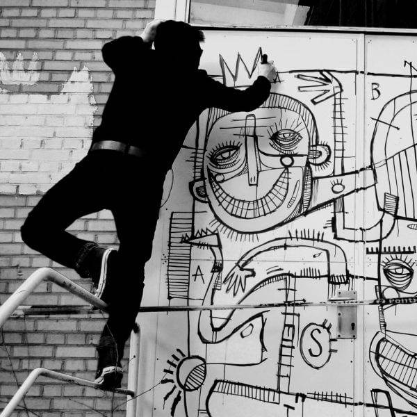 Graffitien Blanco Y Negro Por Joachim Fondo de pantalla