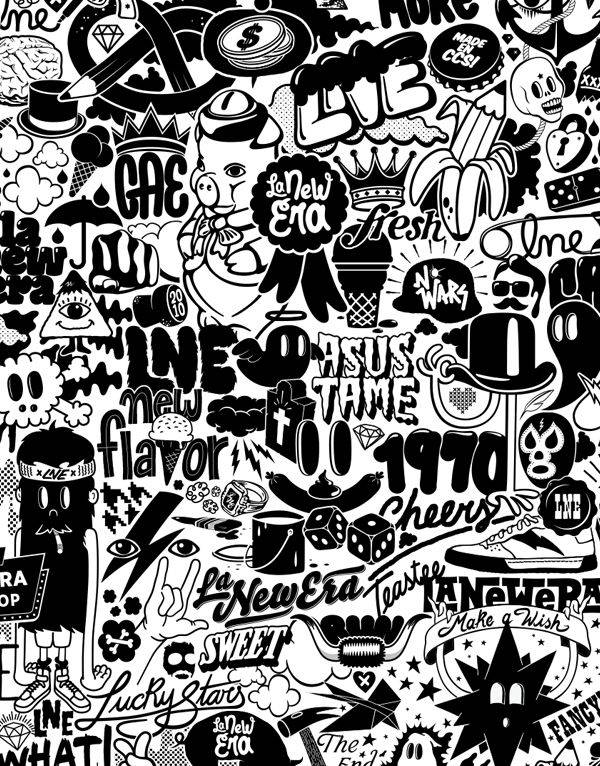Black And White Graffiti Era Wallpaper