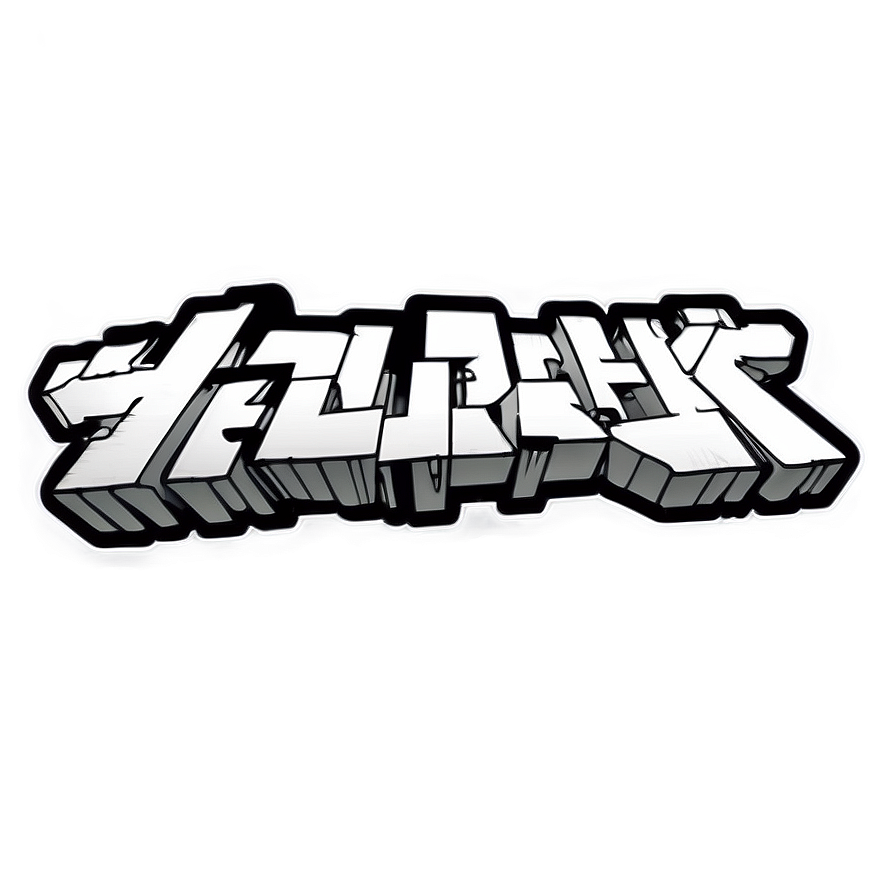 Black And White Graffiti Png 05032024 PNG