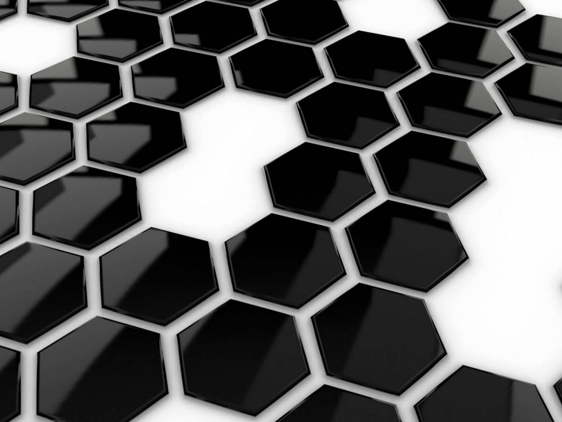 Schwarzweiß Hd Hexagons Wallpaper