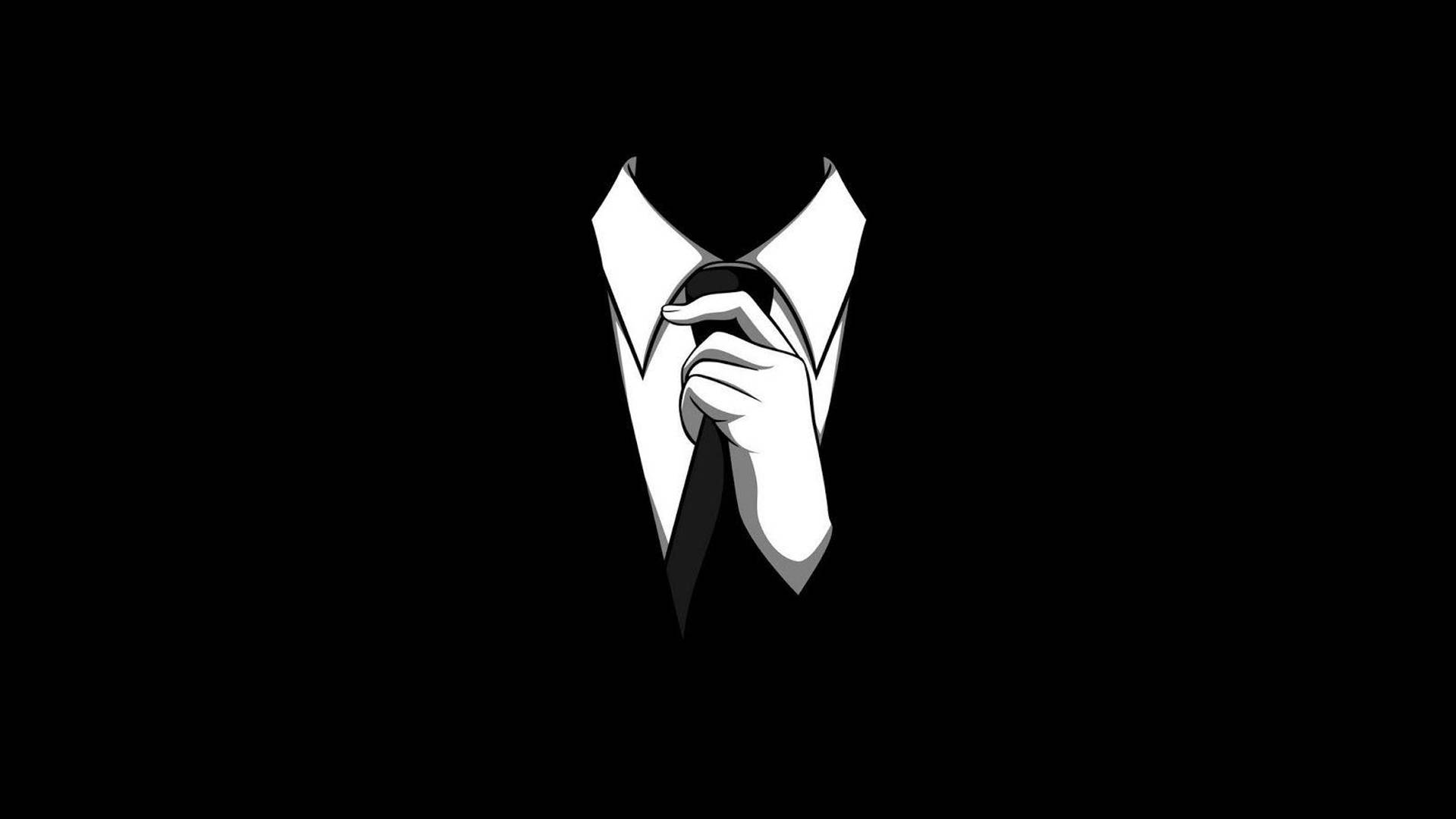 Black And White Hd Suit Graphic Art Wallpaper