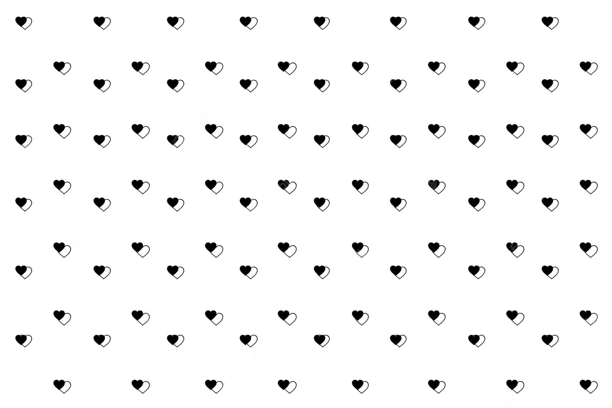 Black and White Heart-shaped Background