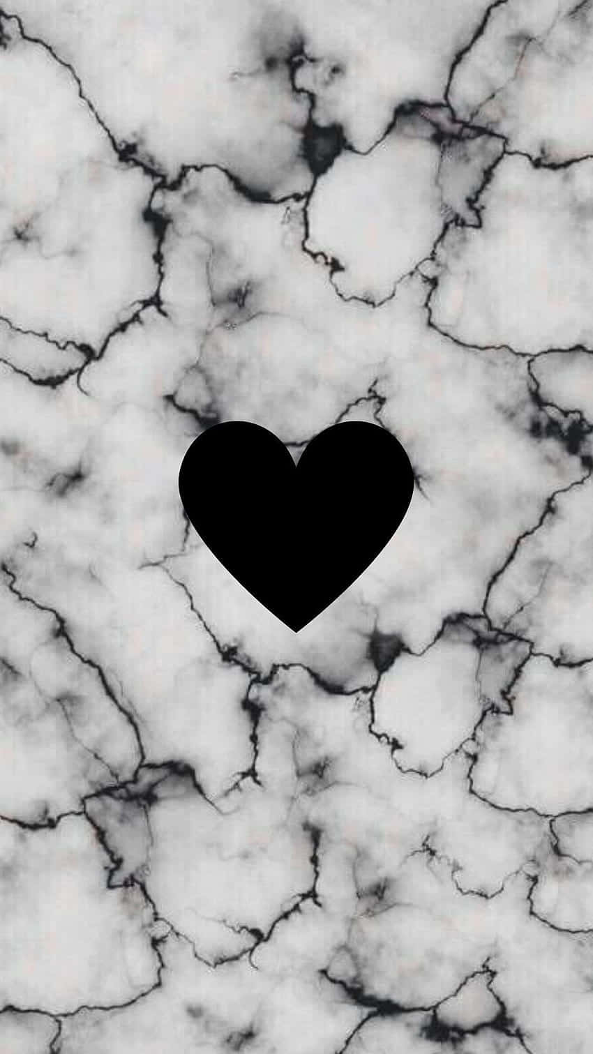 A Black and White Heart on an Artistic Background