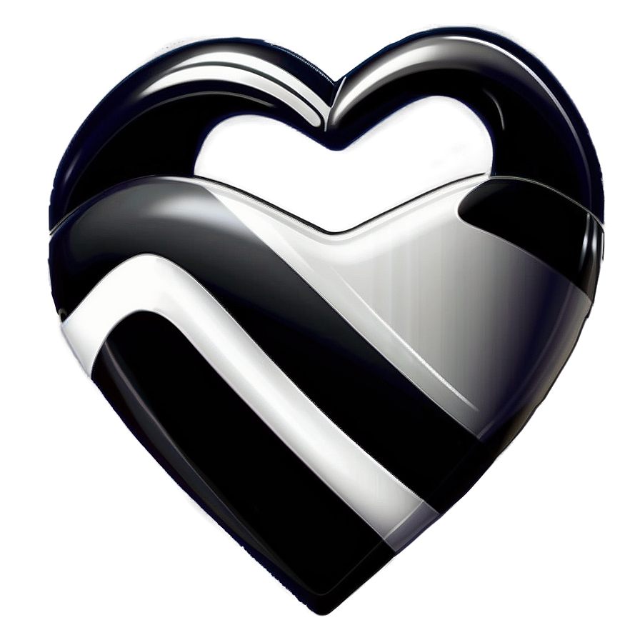 Black And White Heart Clipart Png And PNG