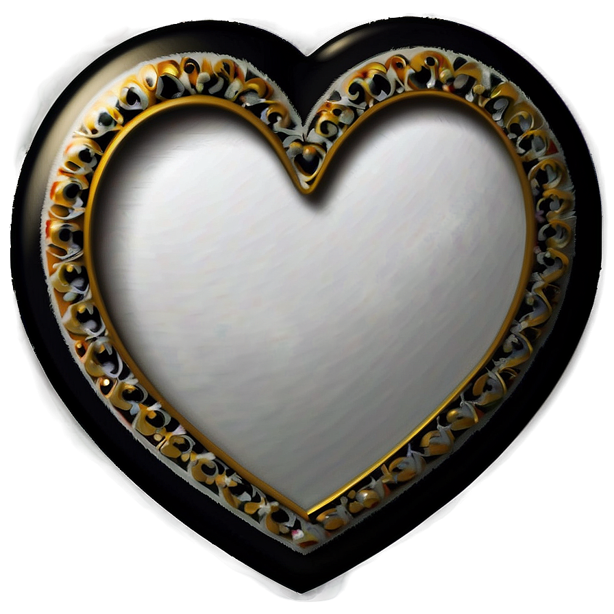 Black And White Heart Clipart Png Kvw PNG