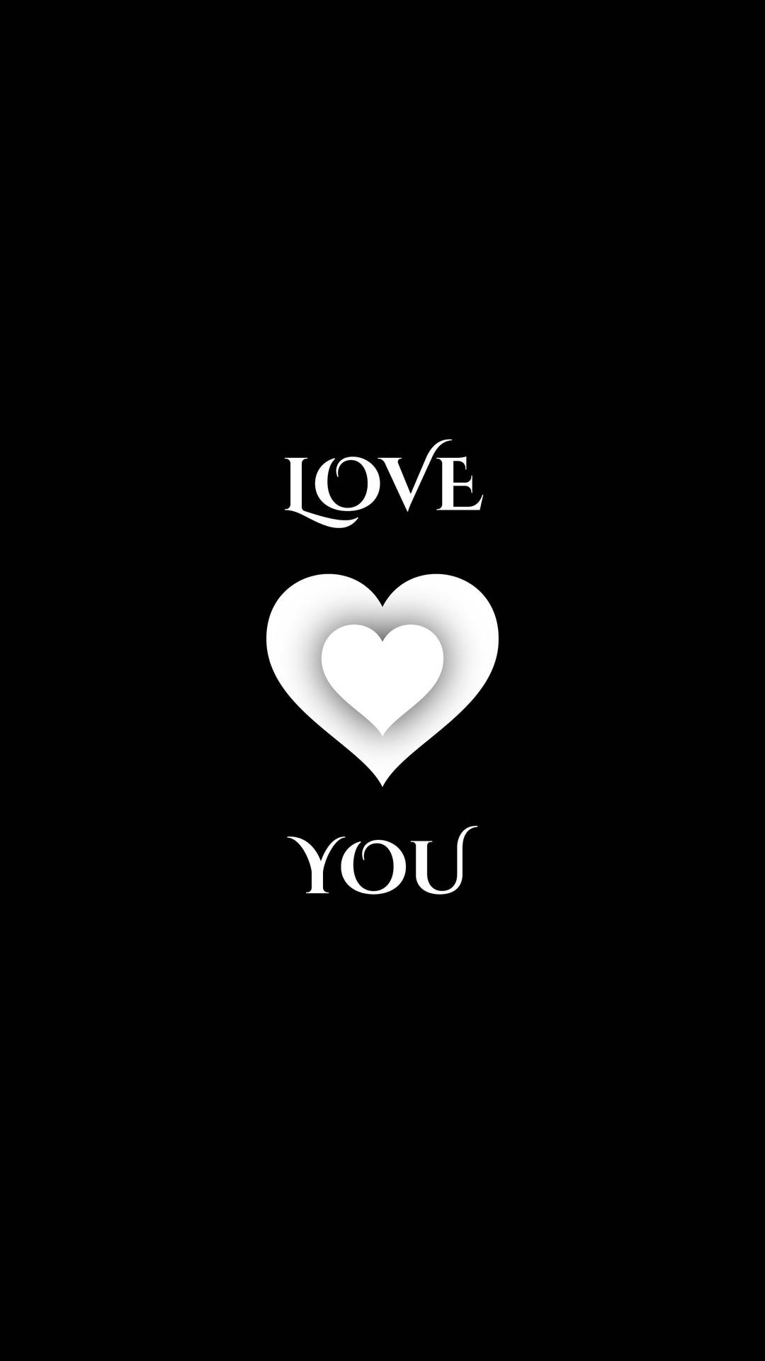 Black And White Heart Love You Wallpaper