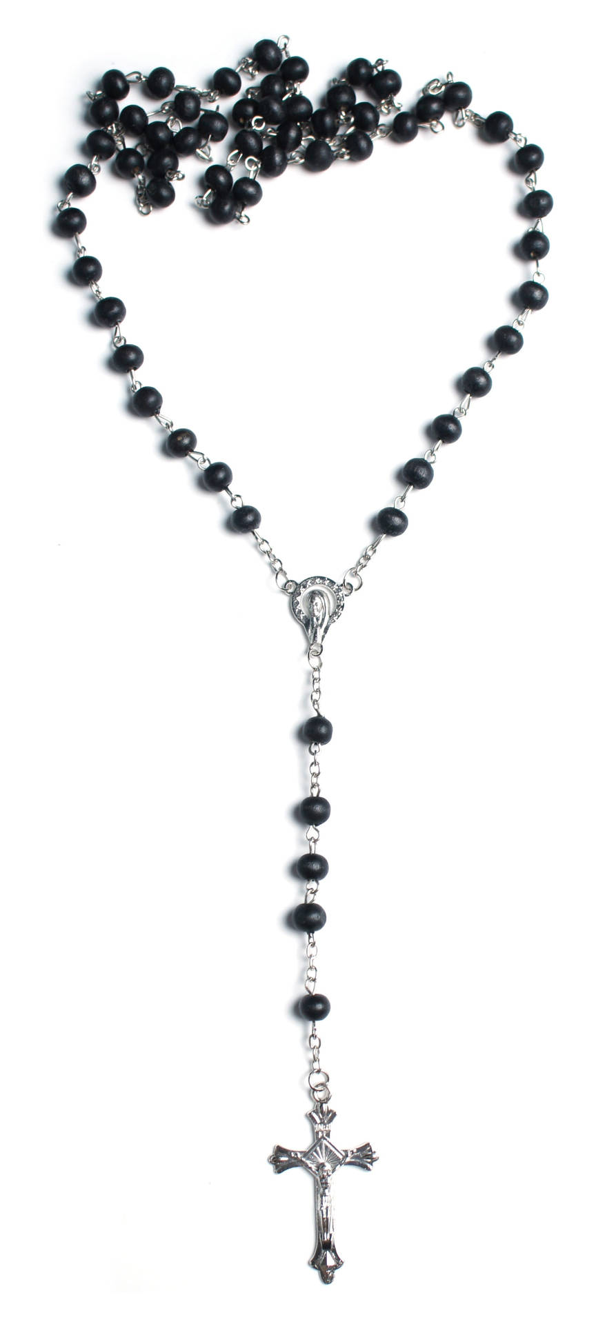 Black And White Heart Rosary