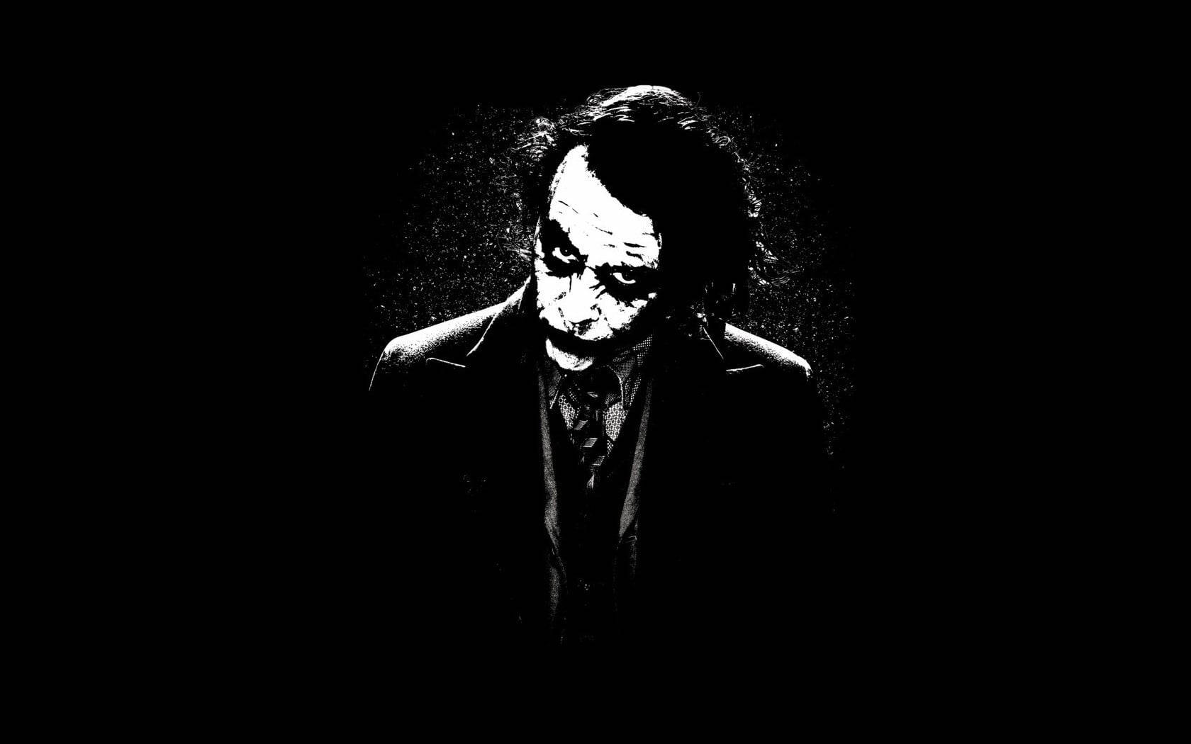 Black And White Heath Ledger Joker Wallpaper