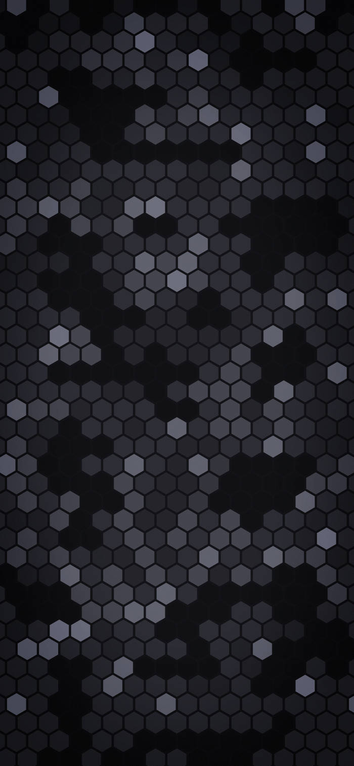 Sort og hvid hexagonalt solidt sort iPhone baggrund Wallpaper