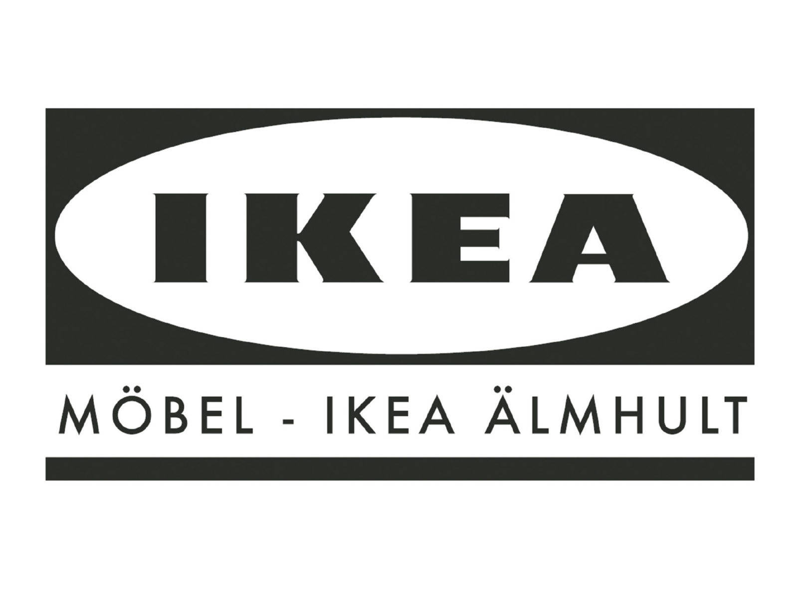 Schwarzweißes Ikea Logo Wallpaper