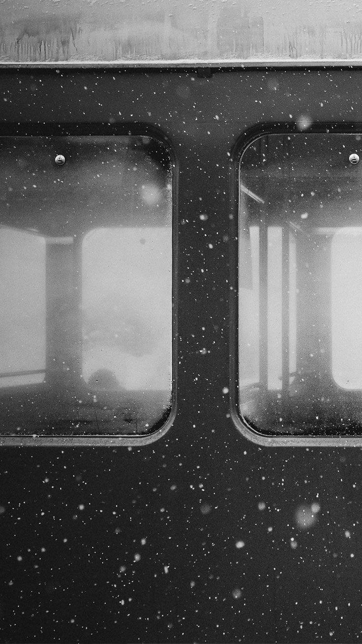 Black And White Iphone Train Window Picture