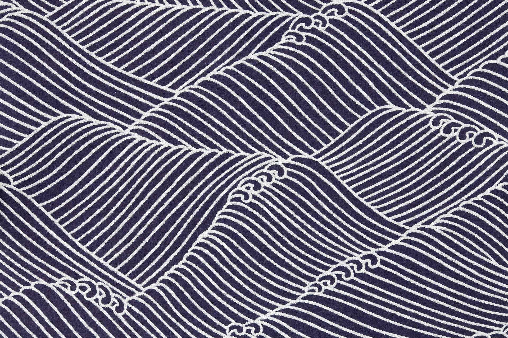 Sort og hvid japansk bølger Wallpaper