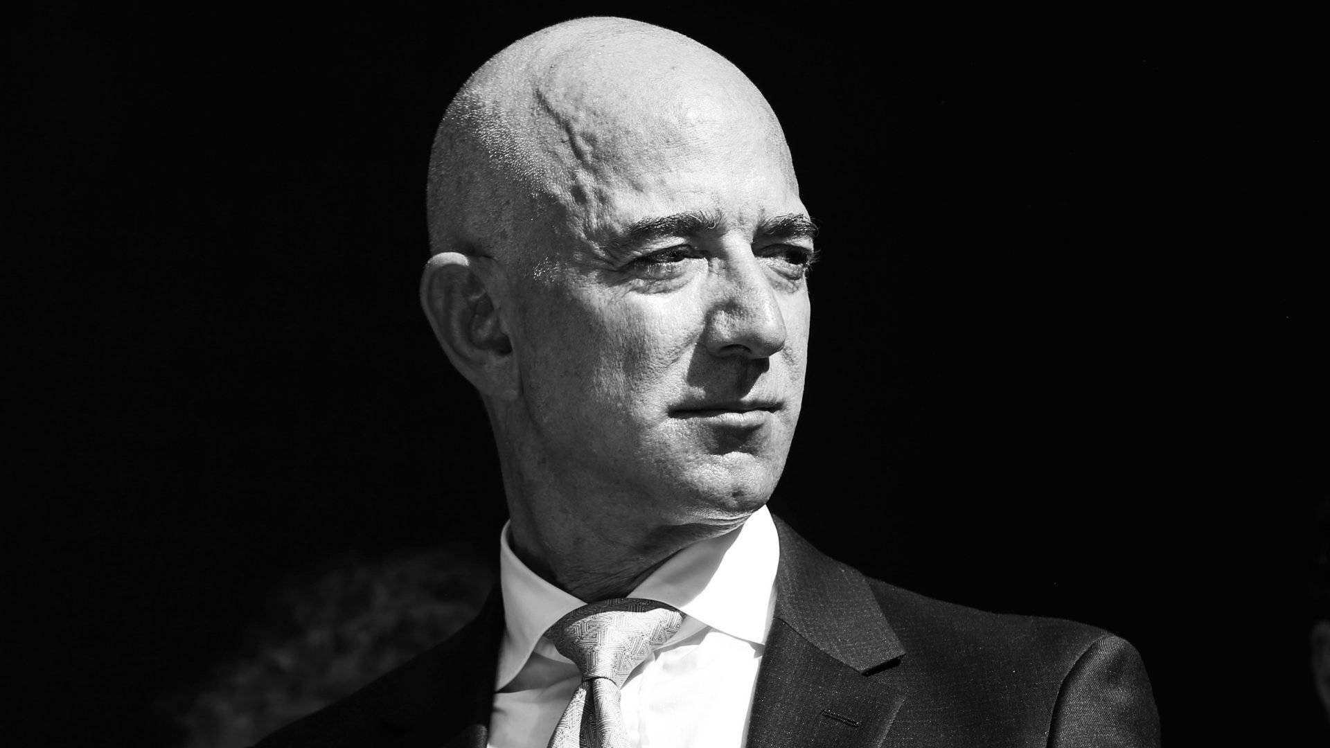 Black And White Jeff Bezos Wallpaper