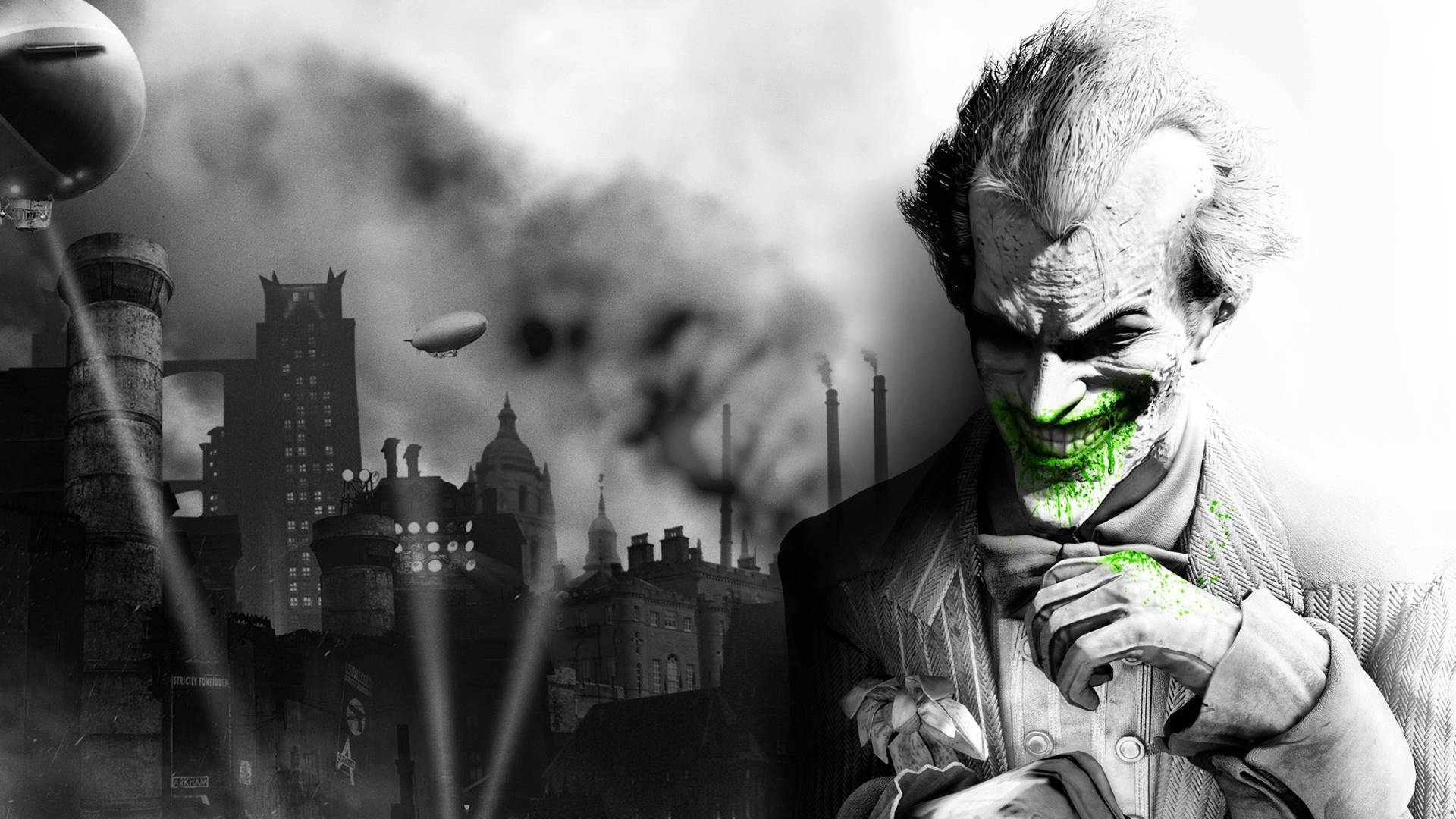 Black And White Joker Arkham City Wallpaper