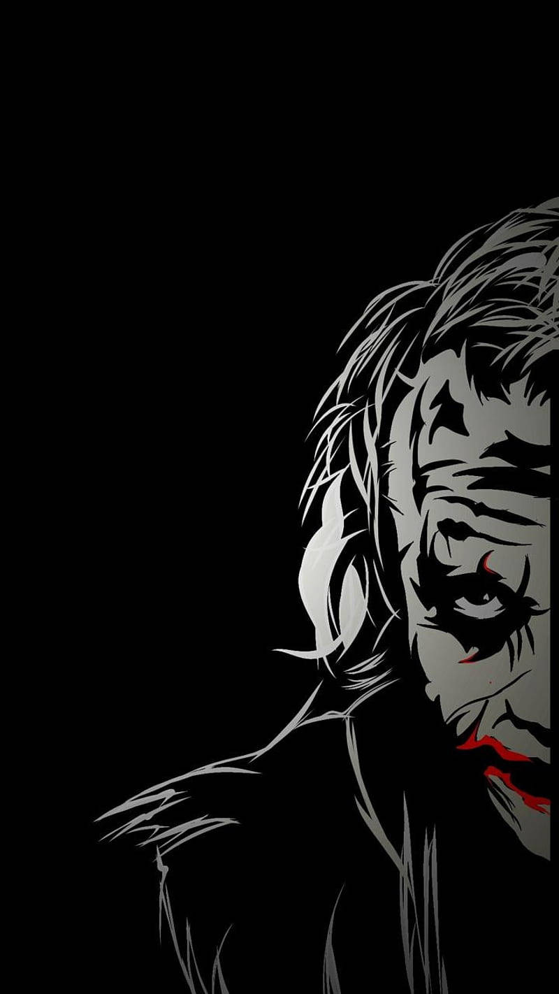 Download Black And White Joker Face Wallpaper 