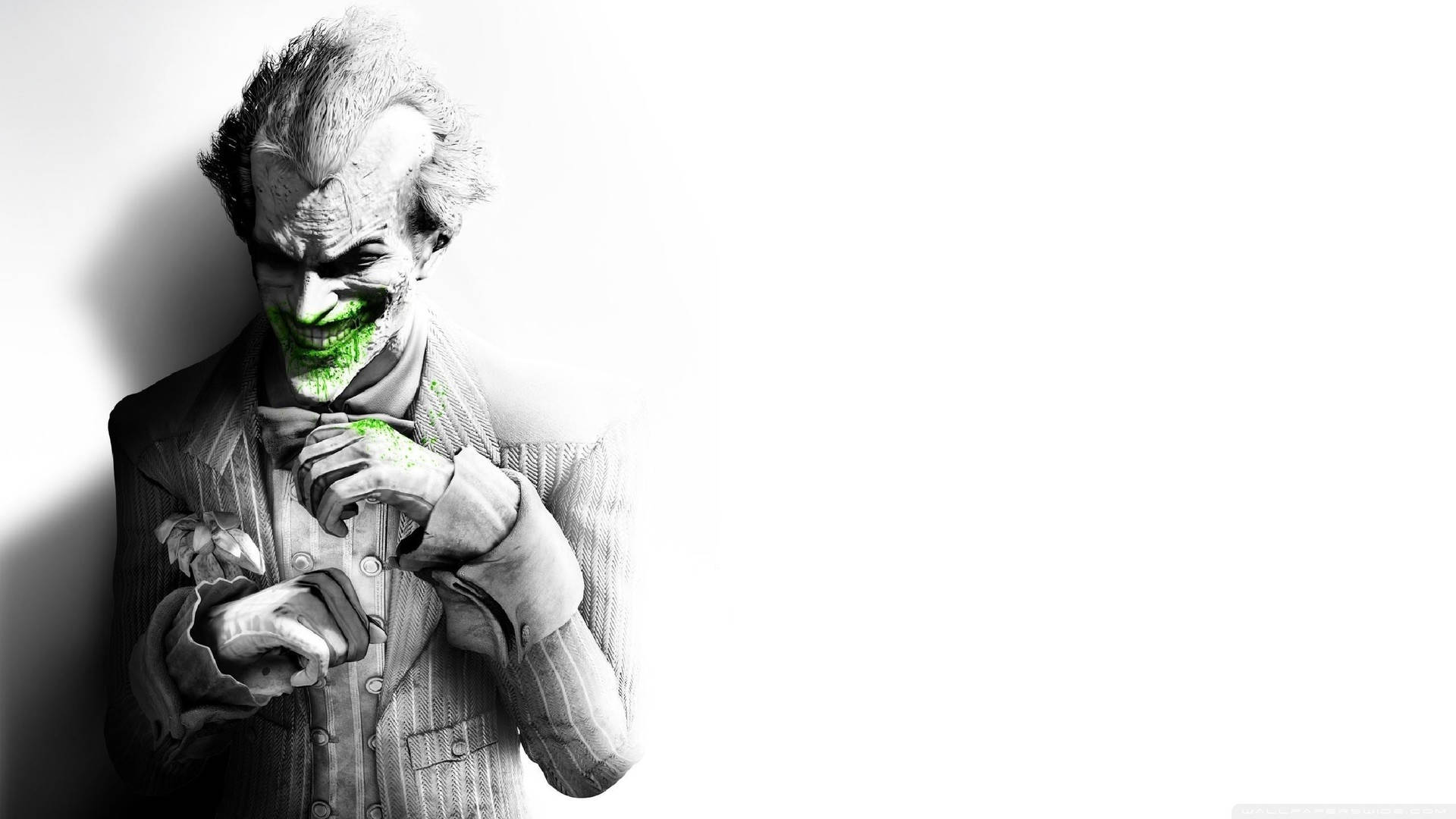 Black And White Joker Green Smile Wallpaper