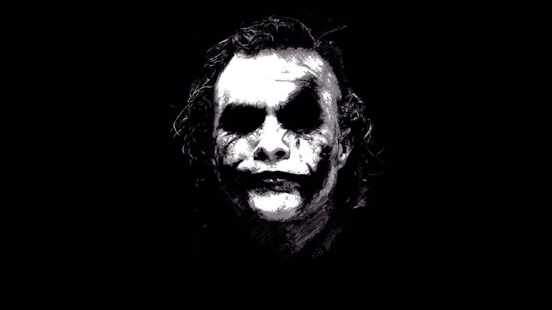 Schwarzesund Weißes Joker-gesicht Mit Bösem Ausdruck Wallpaper