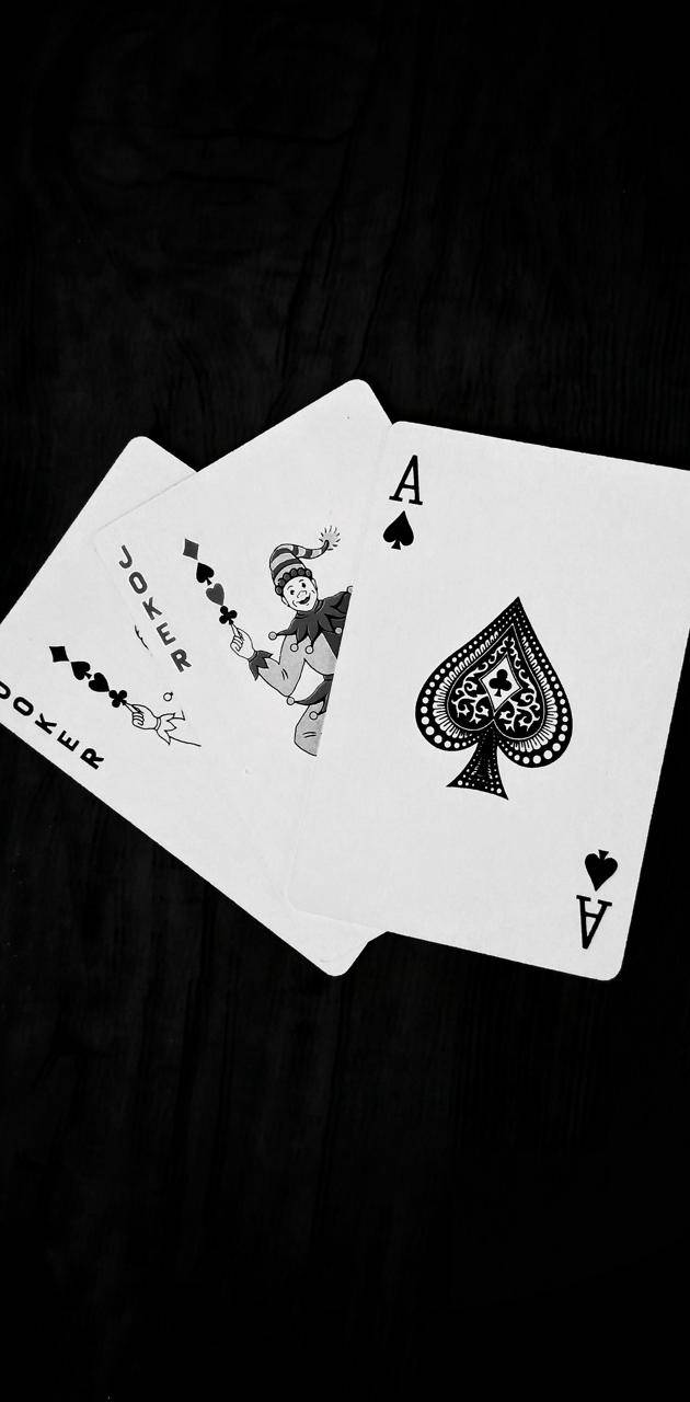 Black And White Joker Stack Of Card Wallpaper
