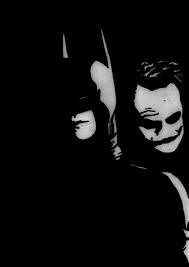 Black And White Joker With Batman Wallpaper