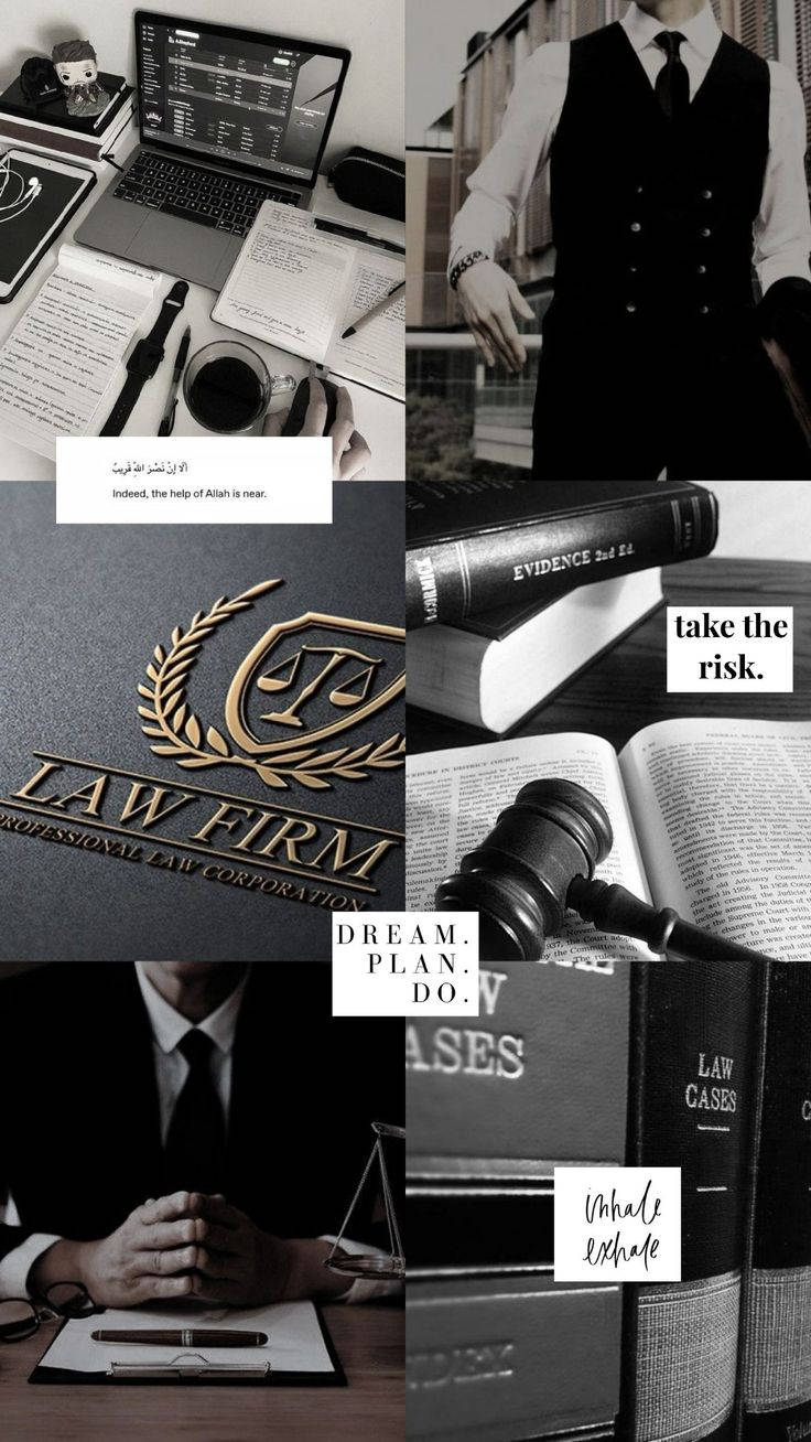 Schwarzweiß Anwalts-collage Wallpaper