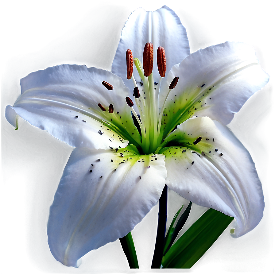 Black And White Lily Flower Png 06272024 PNG