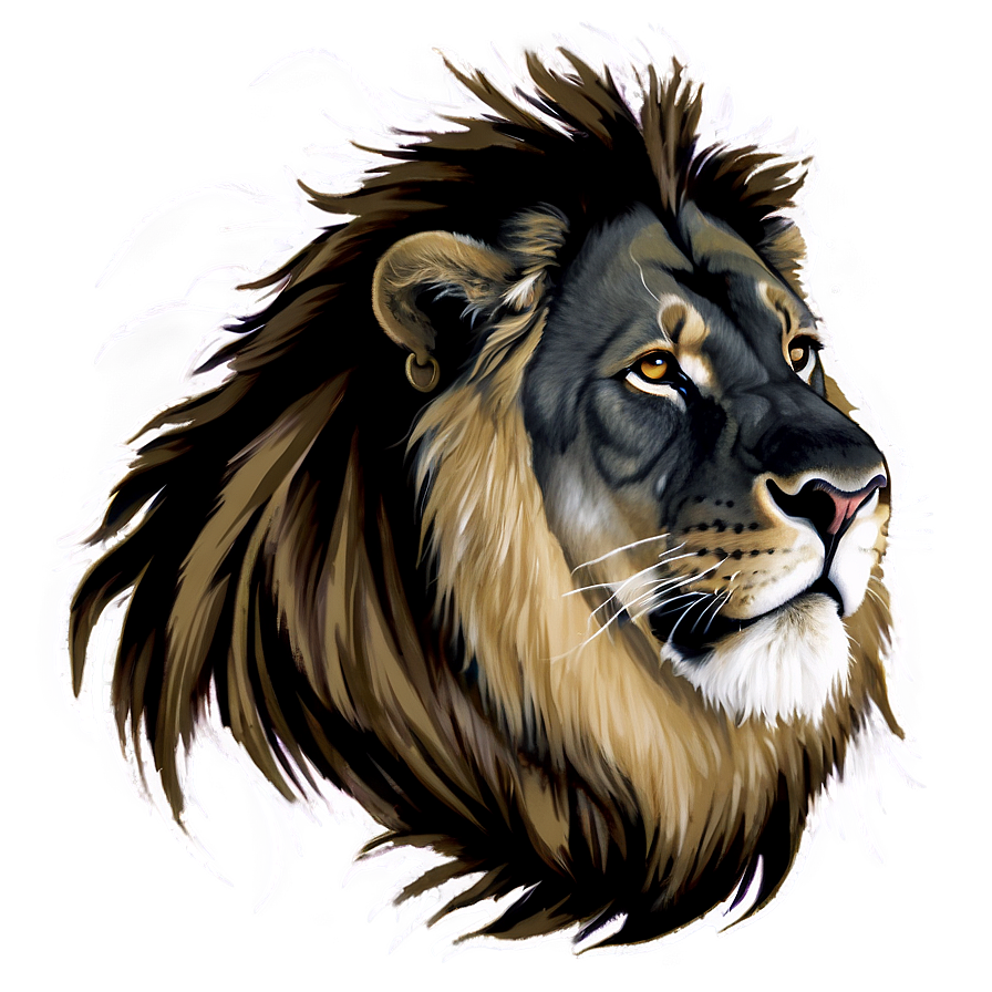Black And White Lion Png 05032024 PNG