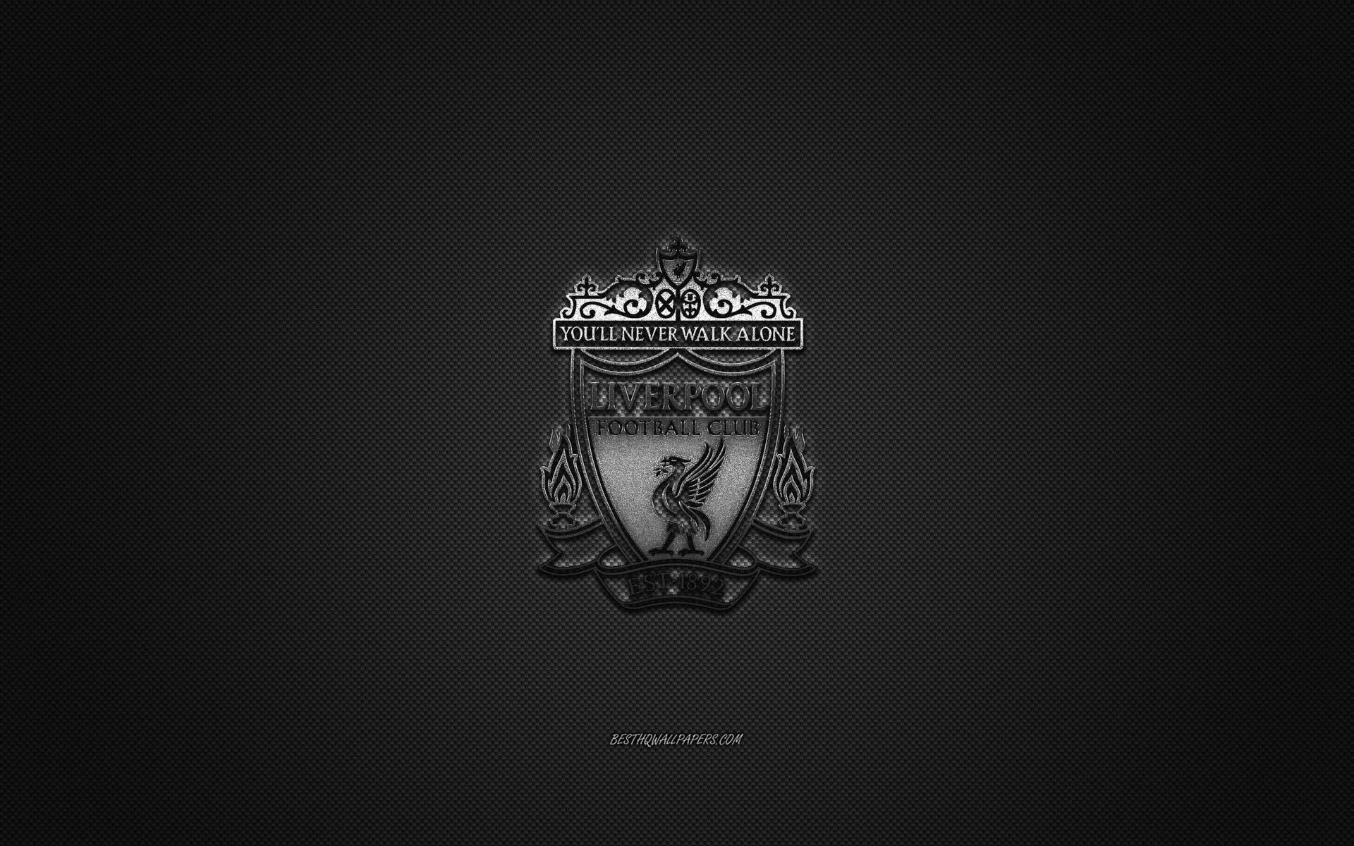 Schwarzweißes Liverpool 4k Logo. Wallpaper