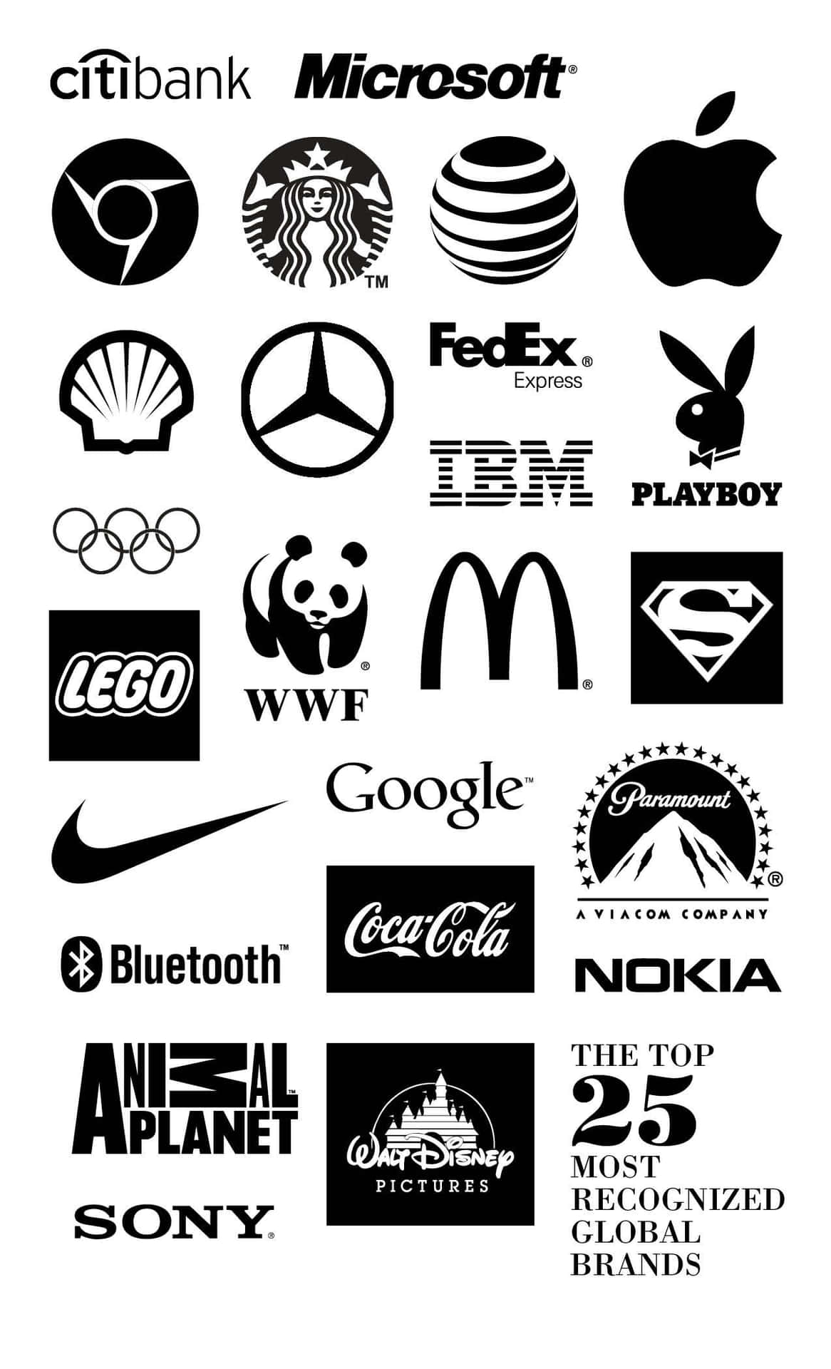 Black and White Minimalistic Company Logo Wallpaper
