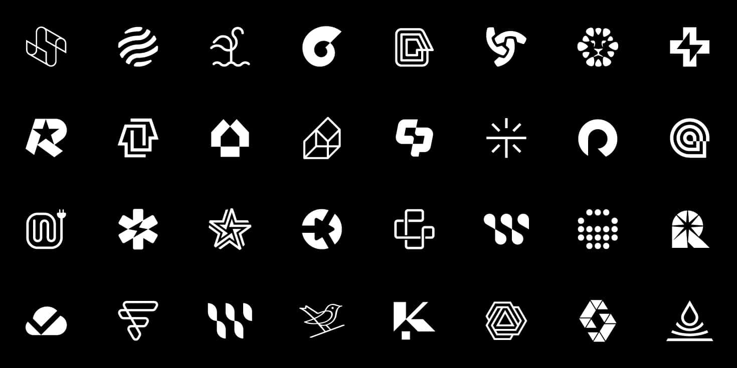 Minimalistic Black and White Logo Design Wallpaper