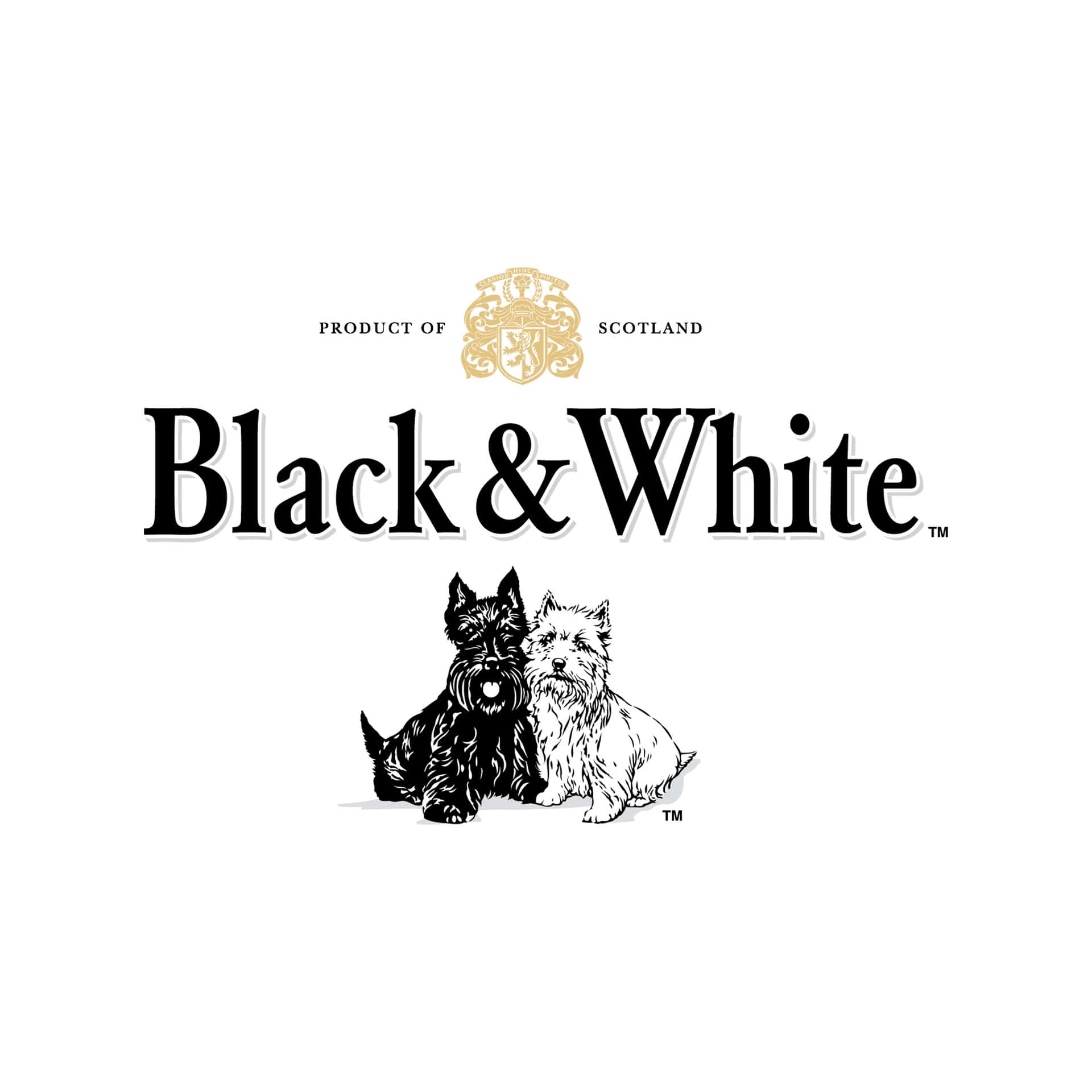 Abstract Black and White Circular Logo Design Wallpaper