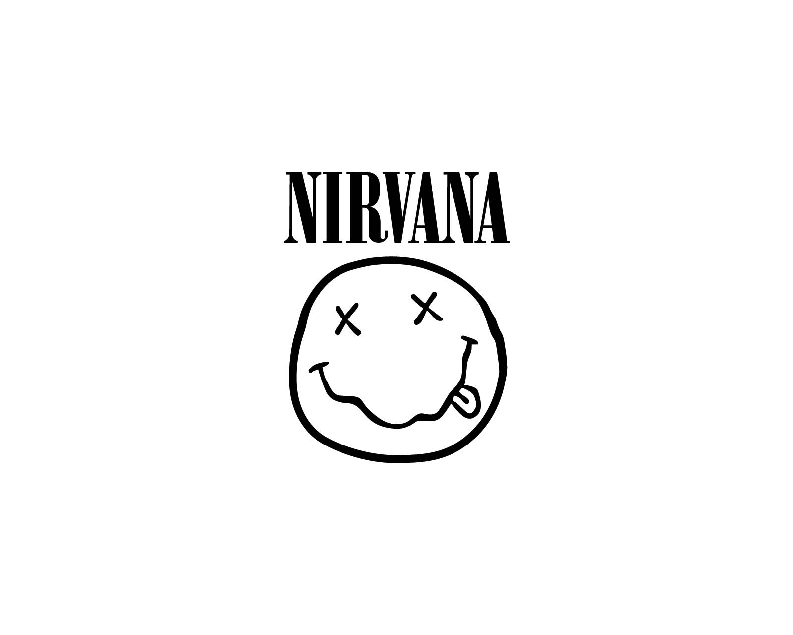 Logode Nirvana En Blanco Y Negro En 4k Fondo de pantalla