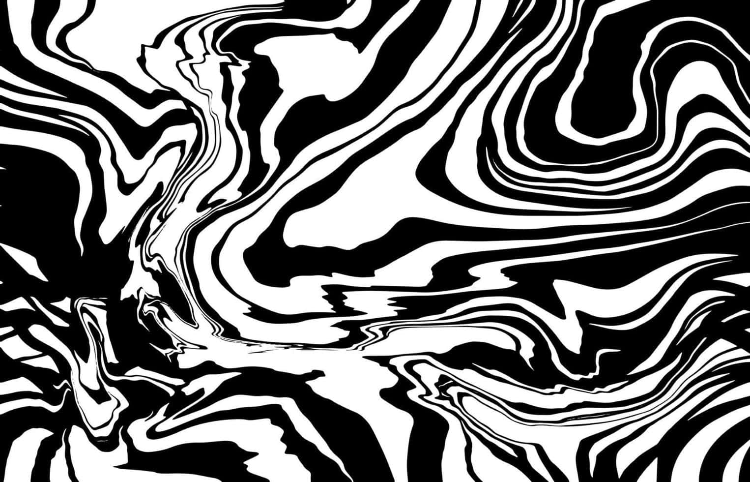 A Black And White Abstract Painting With Swirls