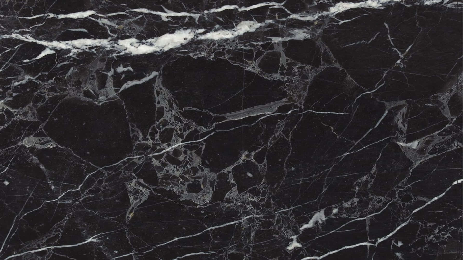 Cobweb-Textured Black And White Marble Wallpaper