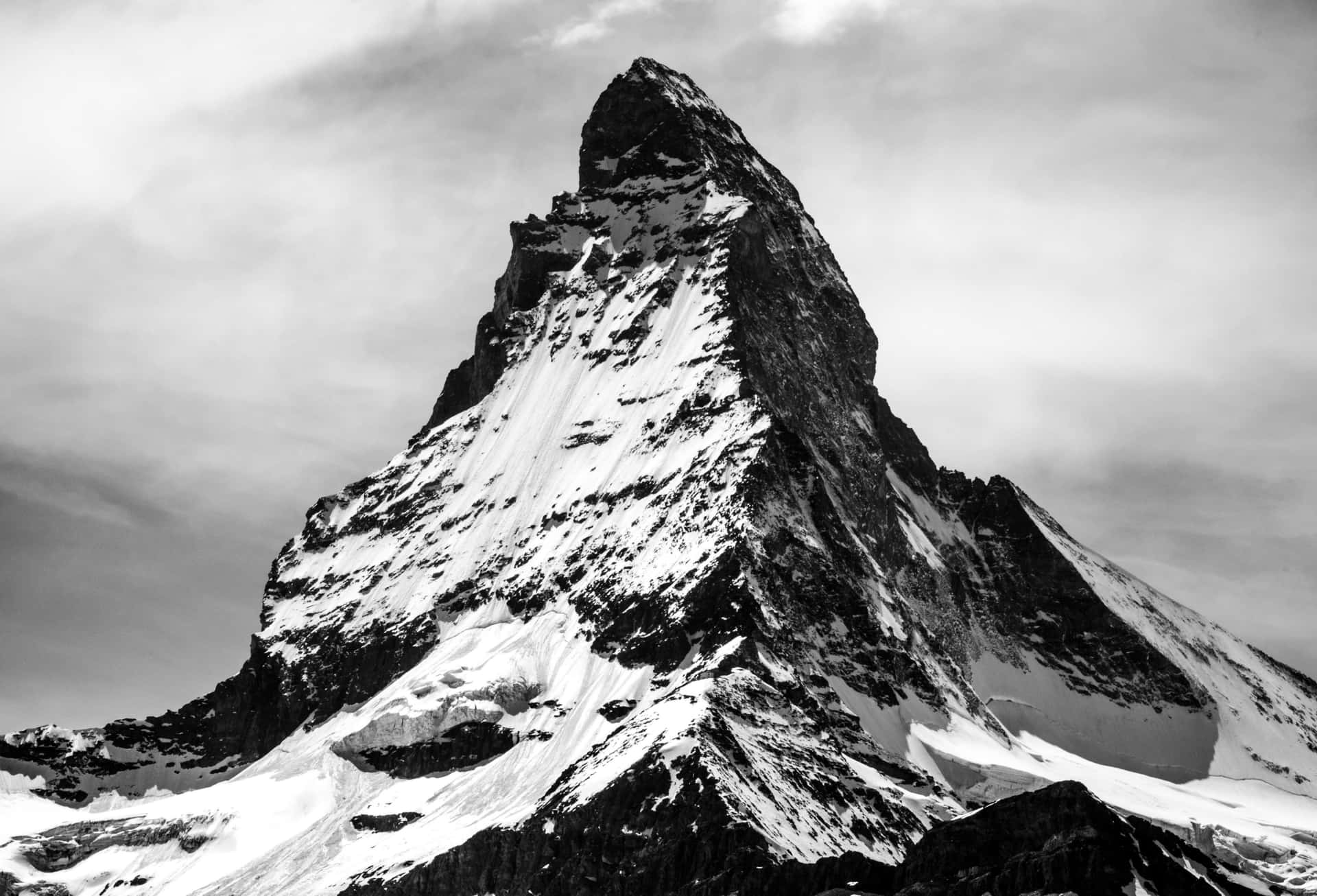 Matterhornin Bianco E Nero Sfondo