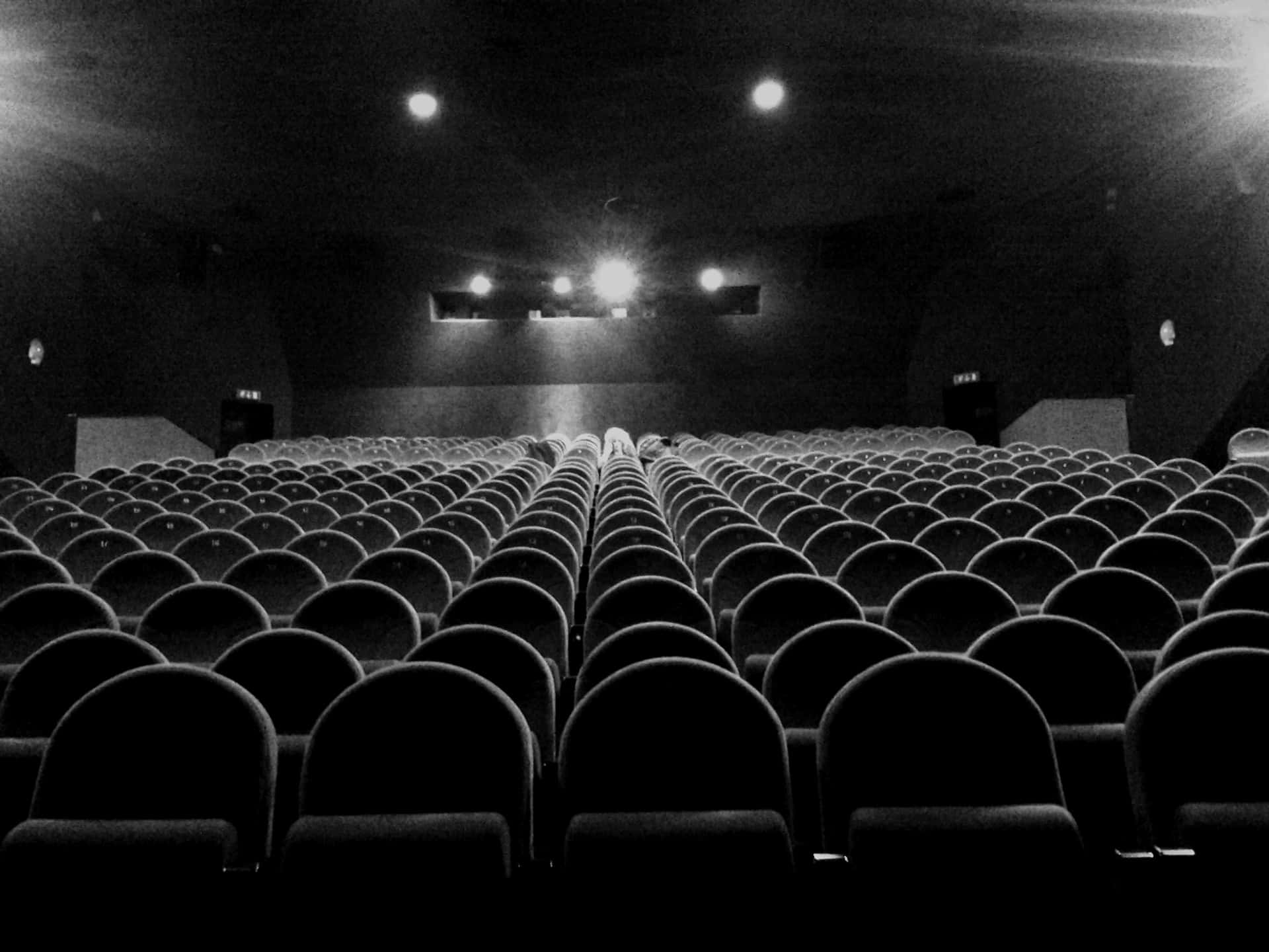 Black And White Movie Theater Photo Wallpaper