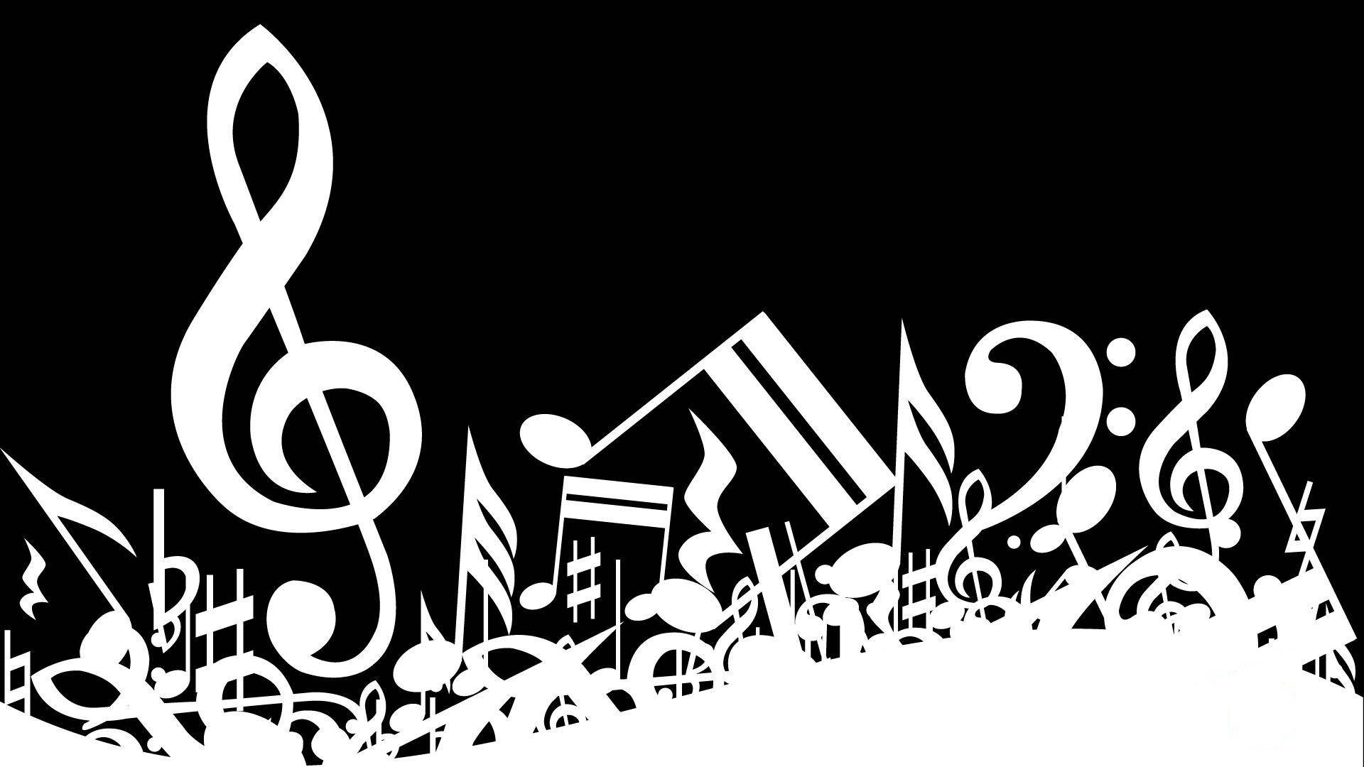Black And White Musical Notes