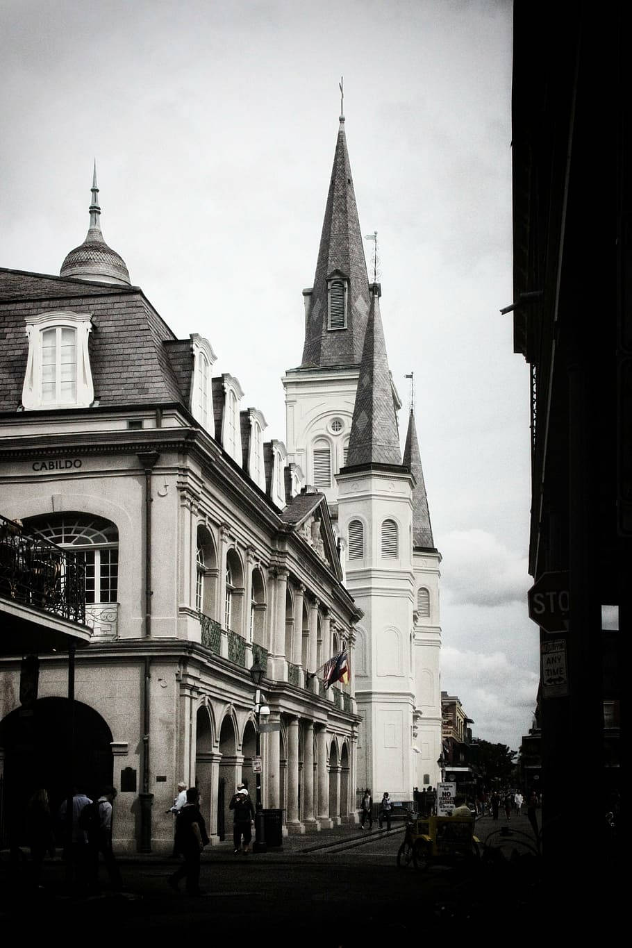 Fotografiade Nova Orleans Em Preto E Branco. Papel de Parede