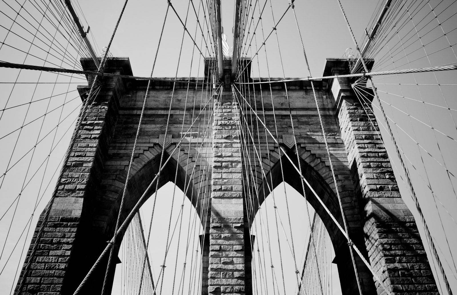 Black And White New York Brooklyn Architecture Wallpaper
