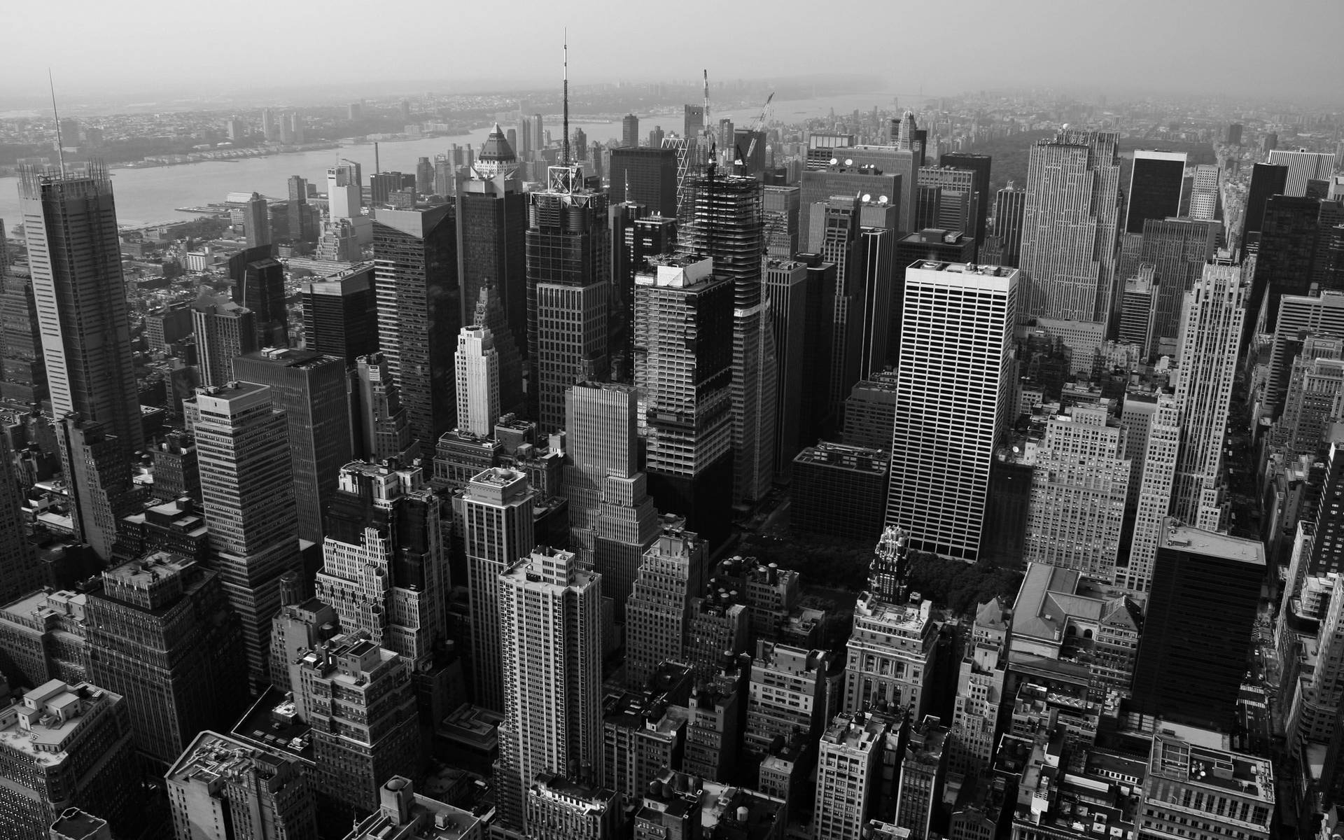Black And White New York From Above Wallpaper